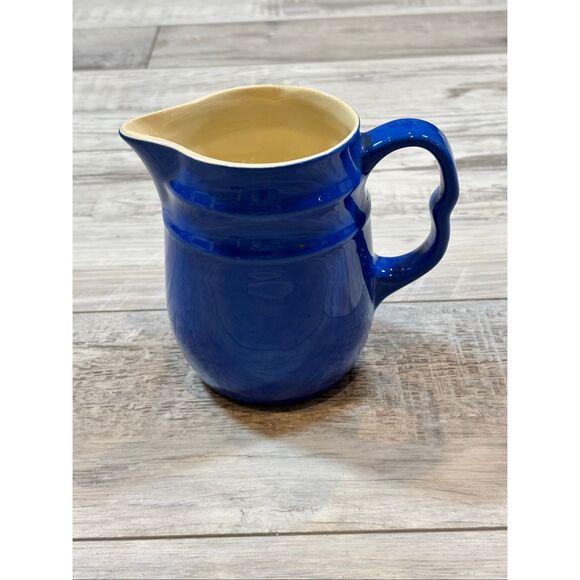 Vintage Blue Oxford Stoneware Pitcher - Picture 1 of 10